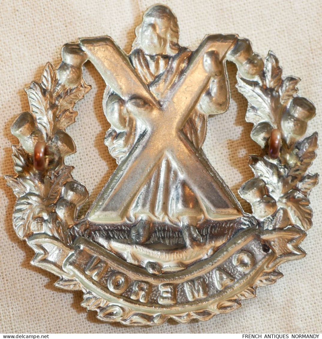 DDAY44 - Authentique CAP BADGE BRITANNIQUE The Cameronians Scottish Rifles NORMANDIE 1944 - Landmacht