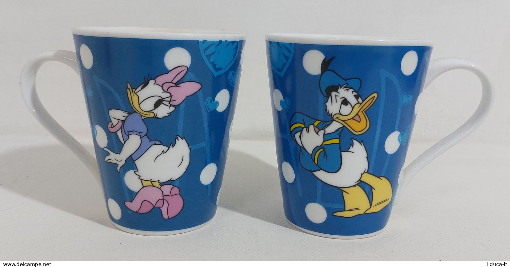 69800 Coppia Tazze Da Latte In Ceramica Disney - Paperino E Paperina - Tasas