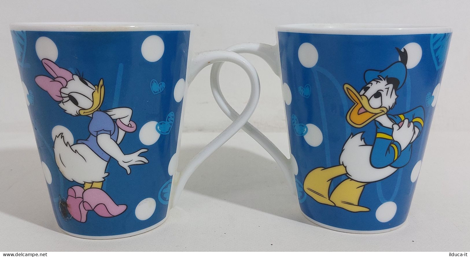 69800 Coppia Tazze Da Latte In Ceramica Disney - Paperino E Paperina - Tassen