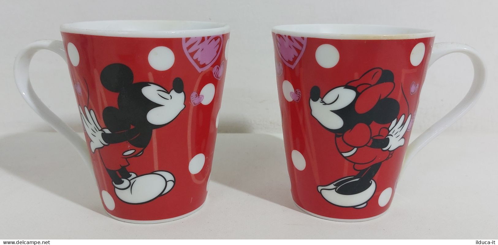 I108176 Coppia Tazze Da Latte In Ceramica Disney - Topolino E Minnie - Tasses