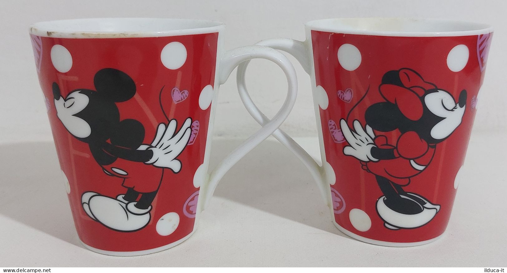 I108176 Coppia Tazze Da Latte In Ceramica Disney - Topolino E Minnie - Kopjes