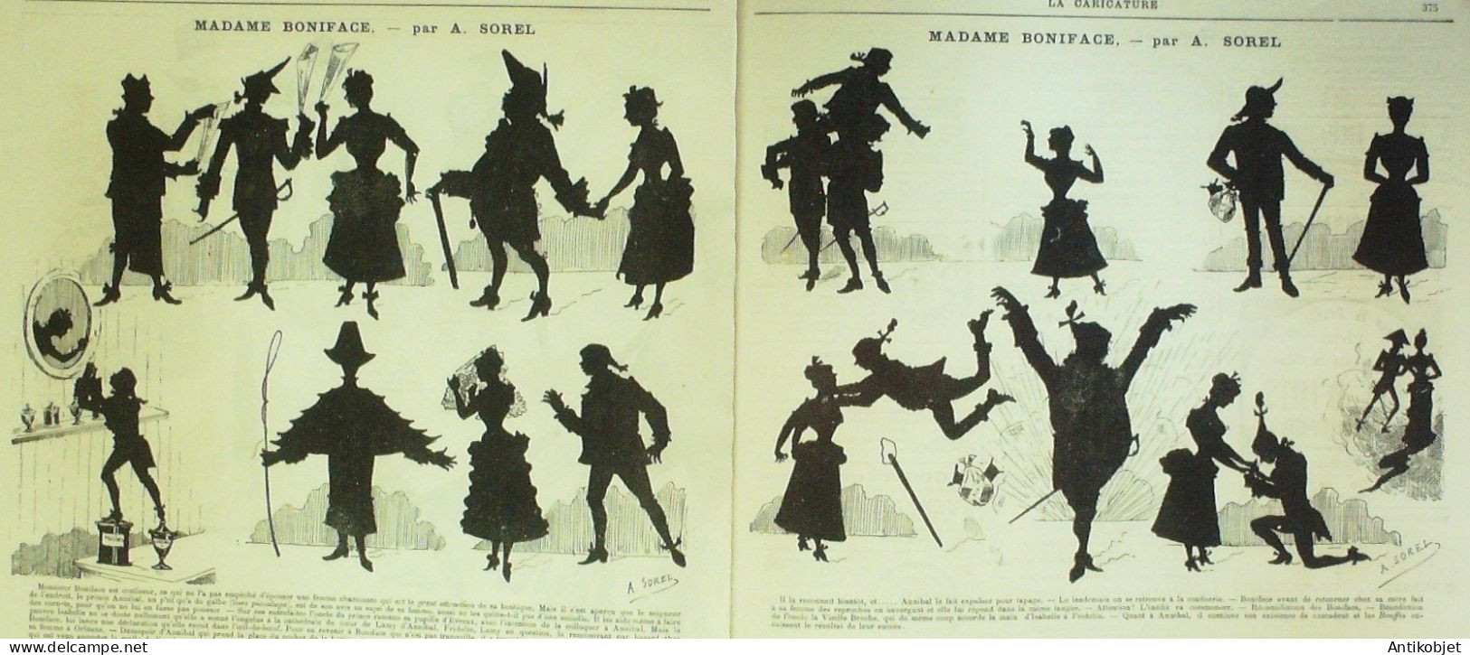 La Caricature 1883 N°204 Colonnel Ramollot Draner Modes Robida Boniface Sorel - Tijdschriften - Voor 1900