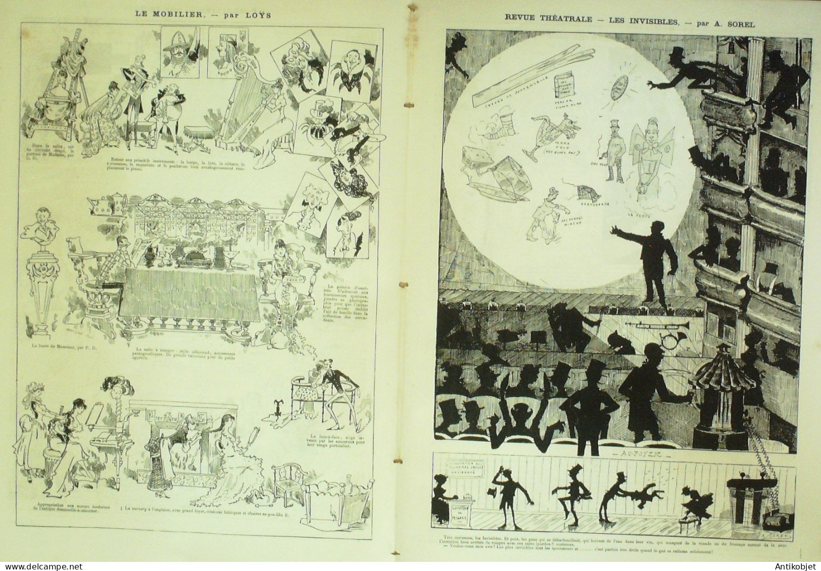 La Caricature 1883 N°205 Vengeance De Mr Prudhomme Mobilier Loys Invisibles Sorel Job - Zeitschriften - Vor 1900