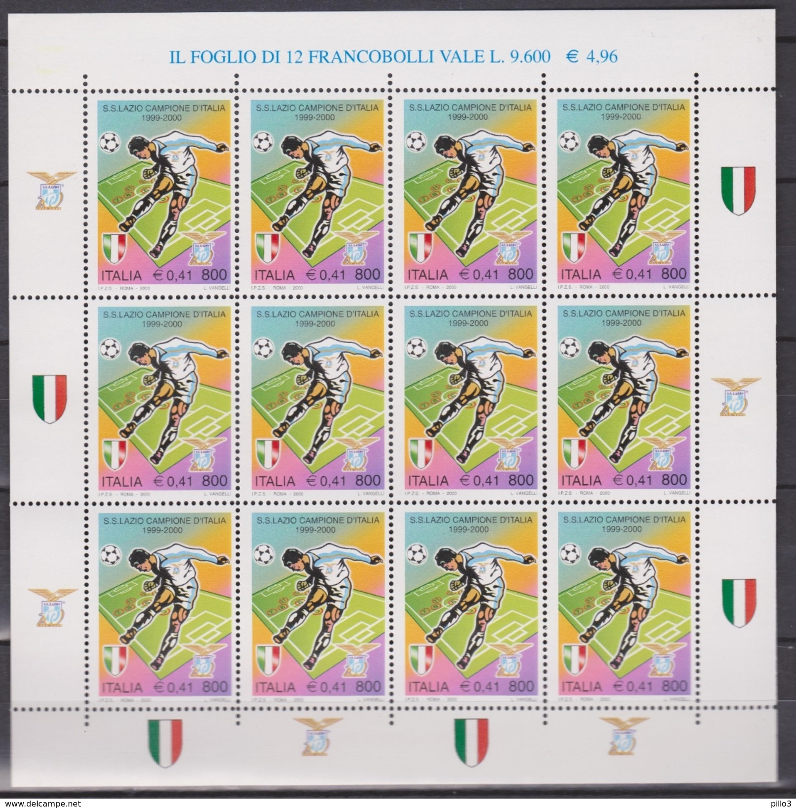 ITALIA :  MINIFOGLIO 12 Valori - LAZIO  Campione D'Italia  1999-2000  MNH**  20.05.2000 - Blocks & Kleinbögen