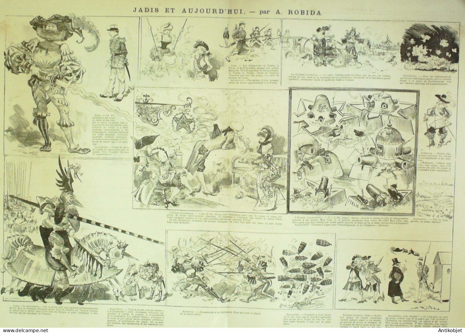 La Caricature 1883 N°206 Jadis & Aujourdh'ui Robida Sorel Bain De La Commandante O'Bry - Tijdschriften - Voor 1900