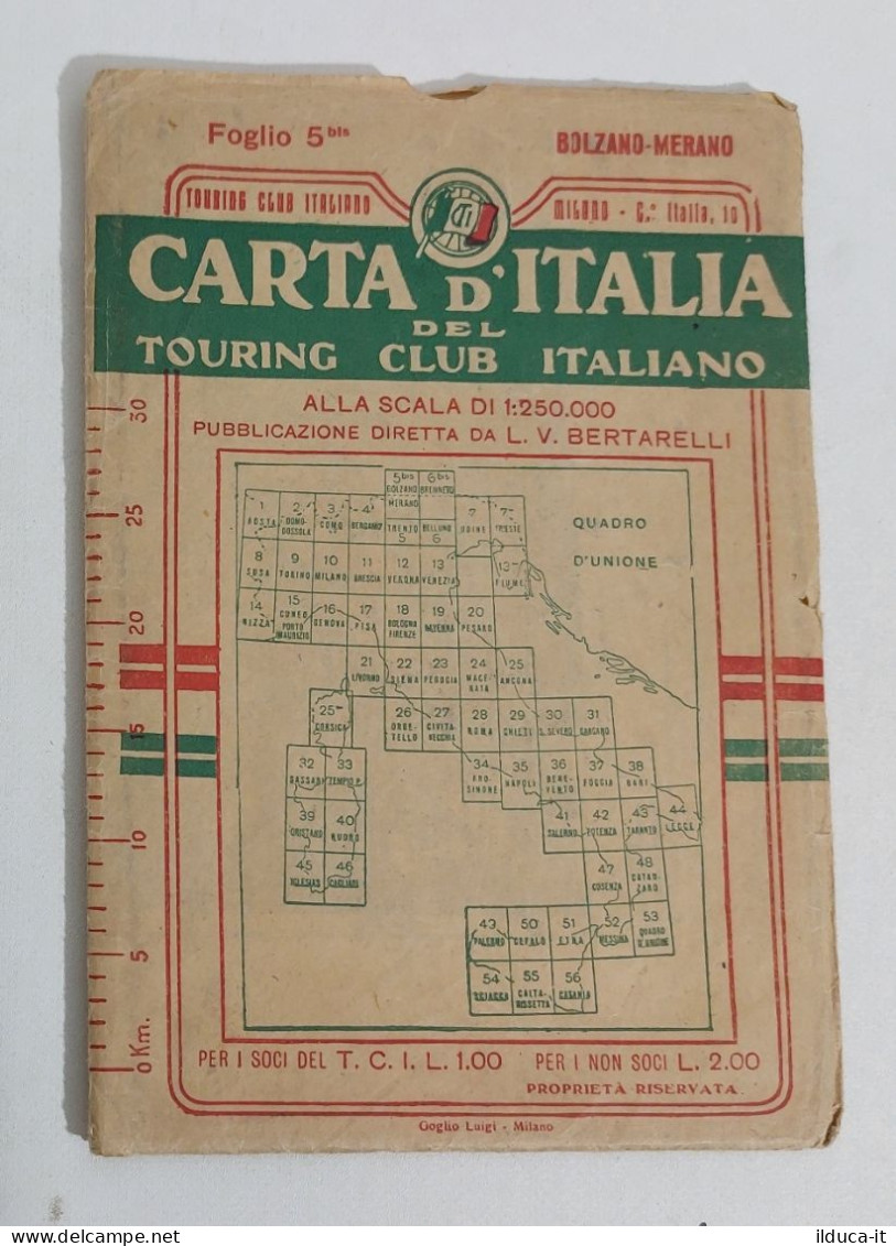 69799 04/ CARTINA Bolzano Merano - Foglio 5 Bis - TCI - Carta D'Italia - Roadmaps
