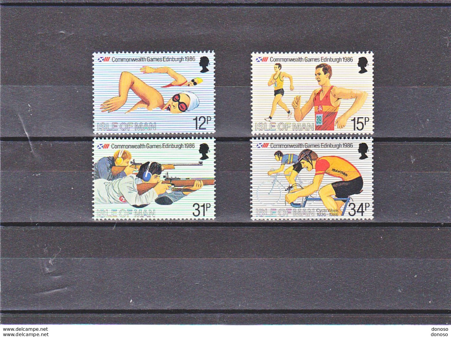 MAN 1986 JEUX DU COMMONWEALTH, Natation, Marche, Tir, Cyclisme Yvert 293-296 NEUF** MNH Cote 6 Euros - Man (Eiland)