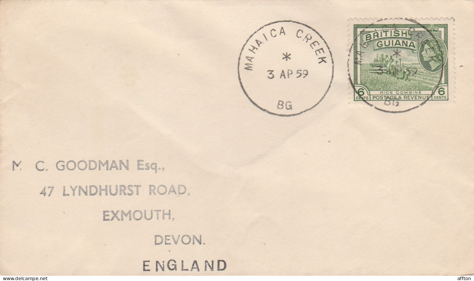 British Guiana Cover Mailed - Guyane Britannique (...-1966)