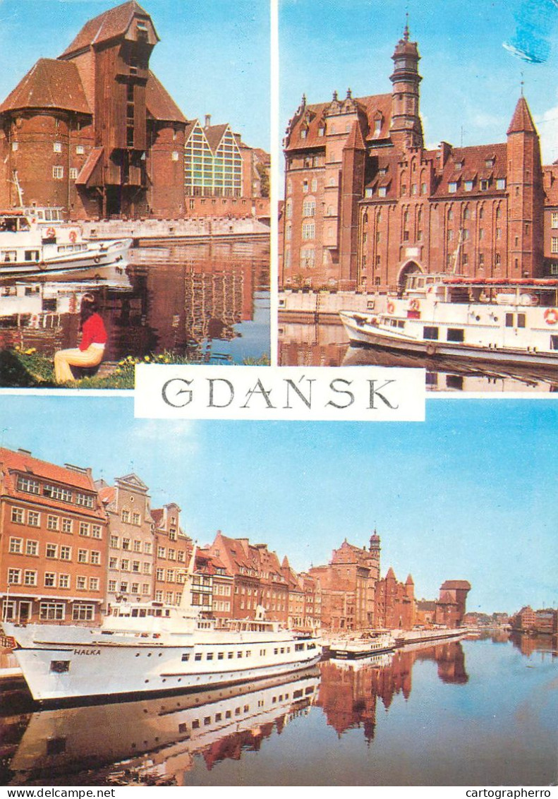 Navigation Sailing Vessels & Boats Themed Postcard Gdansk - Segelboote