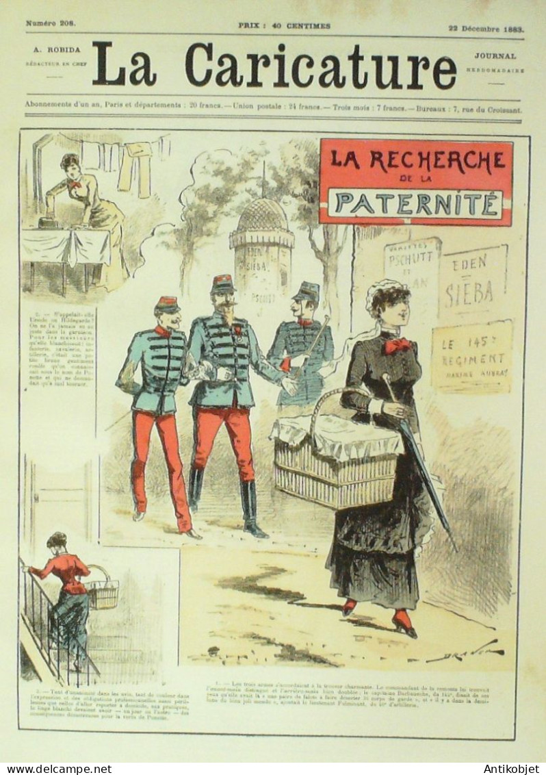 La Caricature 1883 N°208 Recherche De Paternité Draner Trock - Revues Anciennes - Avant 1900