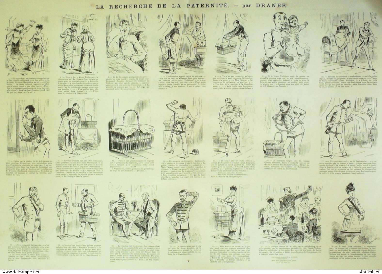 La Caricature 1883 N°208 Recherche De Paternité Draner Trock - Tijdschriften - Voor 1900