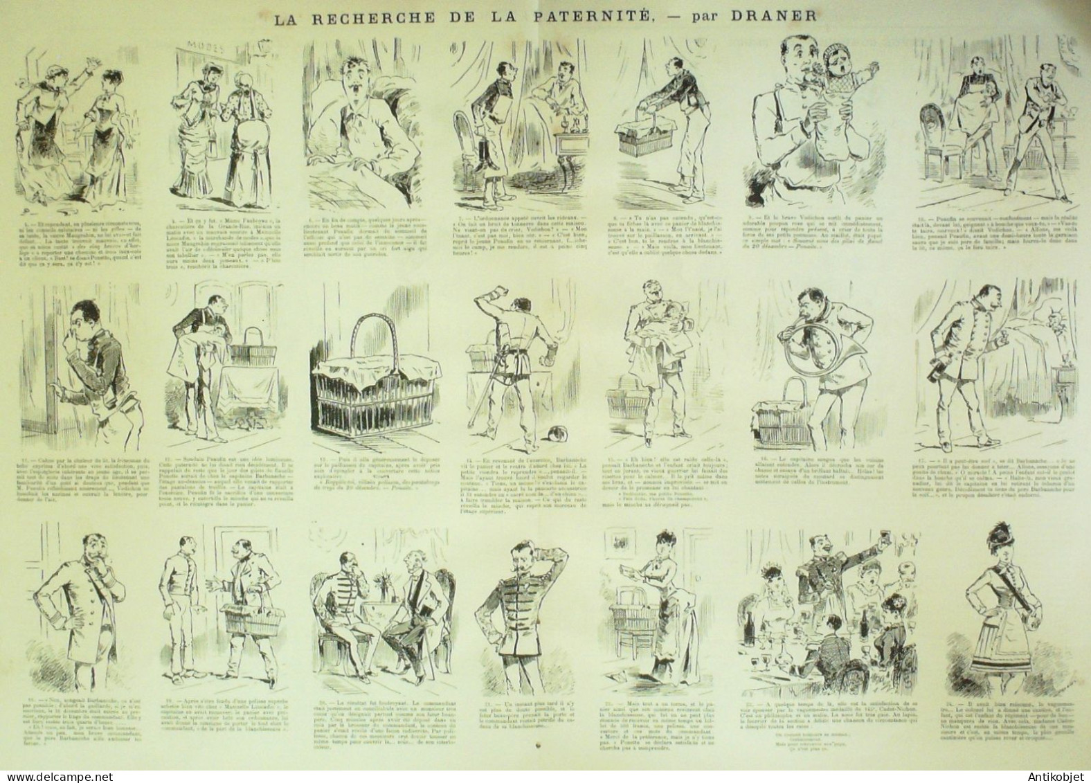 La Caricature 1883 N°208 Recherche De Paternité Draner Trock - Magazines - Before 1900