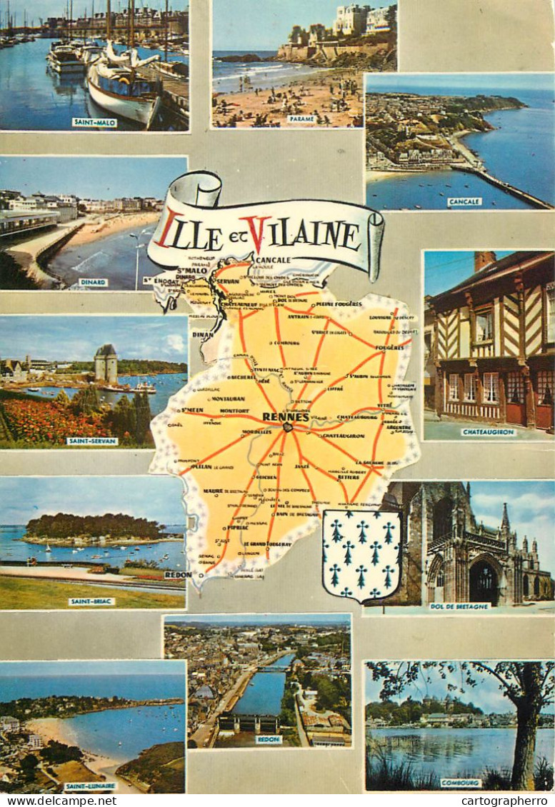 Navigation Sailing Vessels & Boats Themed Postcard Ille Et Villaine - Voiliers