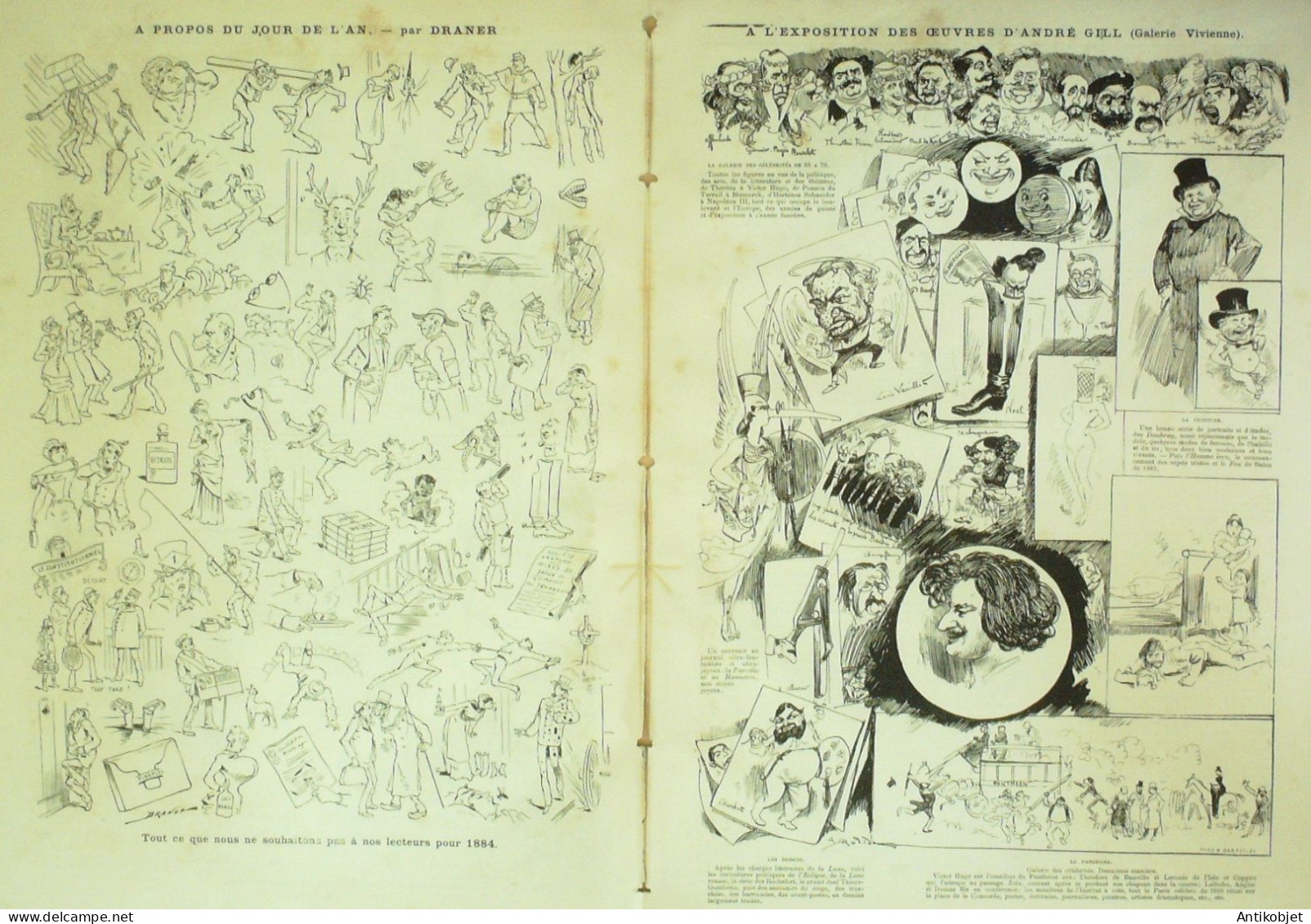 La Caricature 1883 N°209 Jeune France Draner Mr Dumollet Robida André Gill Draner Loys - Zeitschriften - Vor 1900