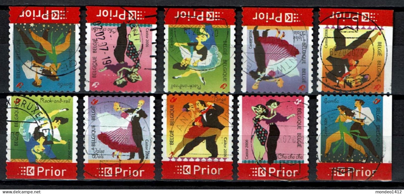 België OBP 3571/3575 - Zegels Uit Boekje B68 - Dance, Dansen - Used Stamps