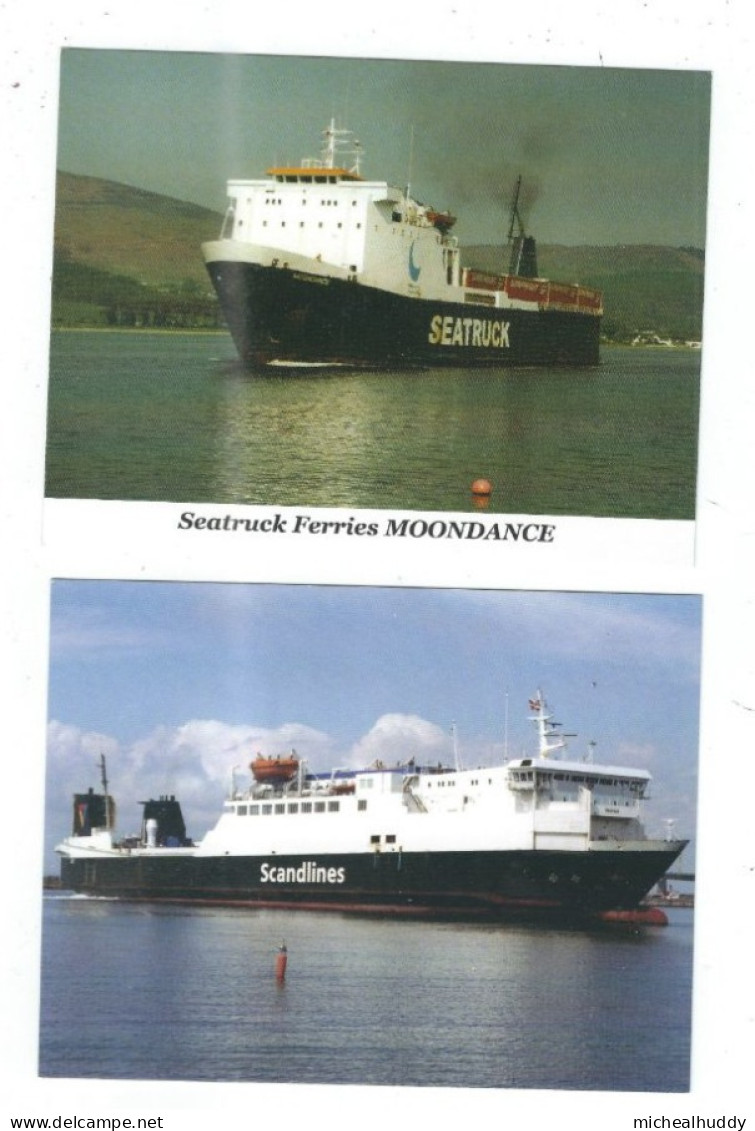 2  POSTCARDS EUROPEAN  FERRIES PUBLISHED BY H J CARDS - Traghetti