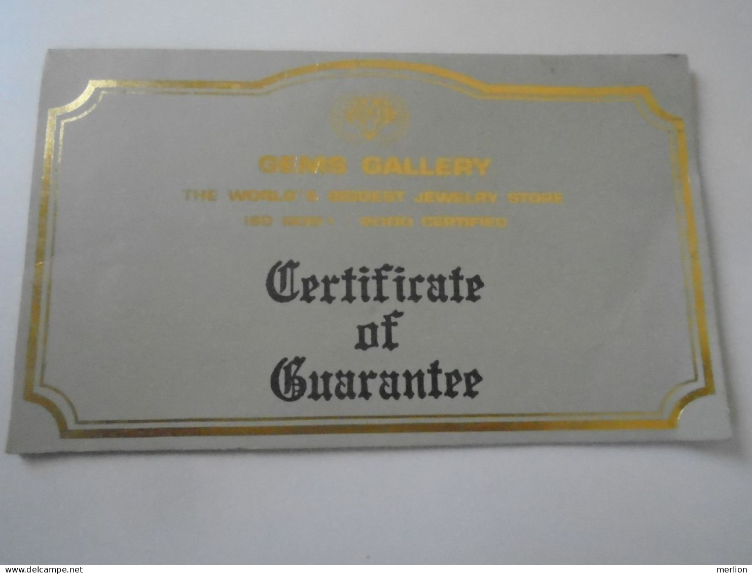 D202253  Gems Gallery -Certificate Of Guarantee - Thailand - Other & Unclassified