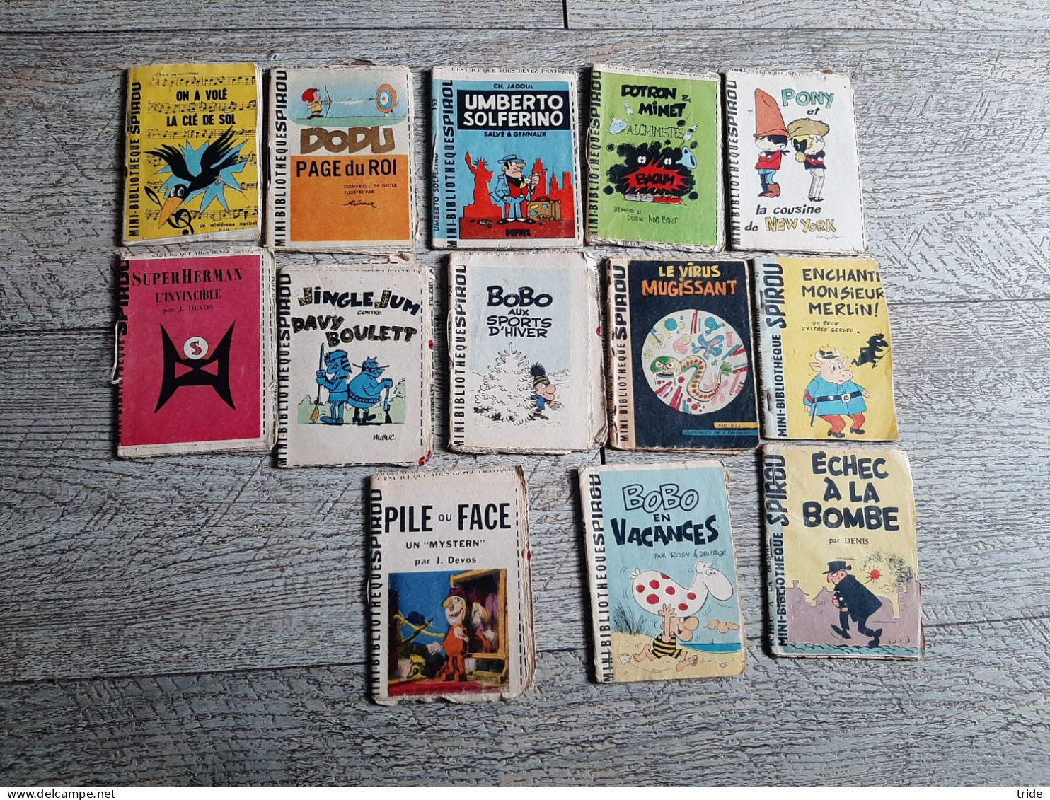 Lot 13 Mini Bibliothèque Bande Dessinée Spirou Récit Complet - Altri & Non Classificati