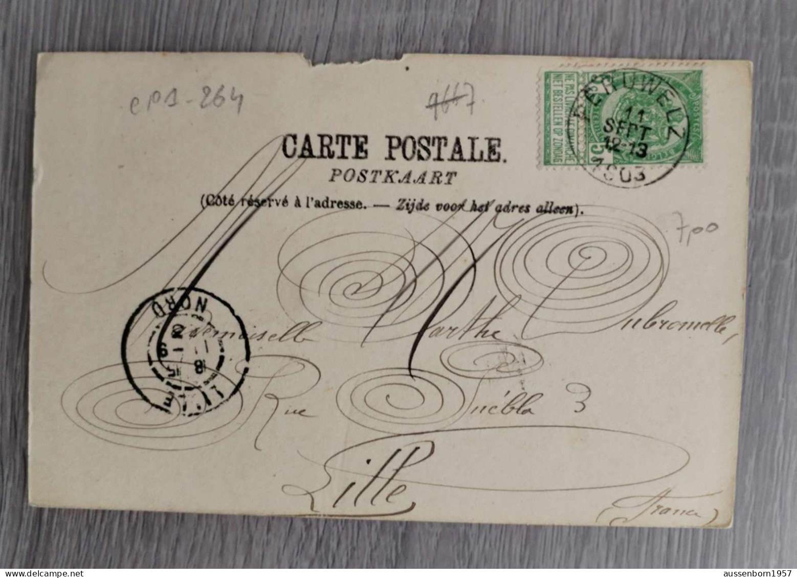 Peruwelz Bonsecours : lot de 6 cartes dos non divisé : 1900, 1903 et non écrites