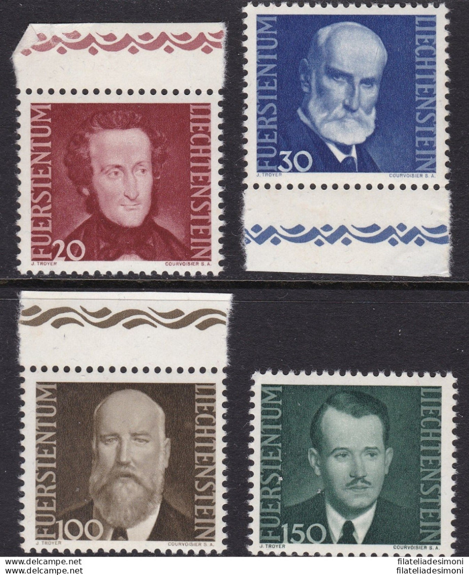 1943 Liechtenstein, N° 189/192 Serie Di 4 Valori MNH/** - Autres & Non Classés