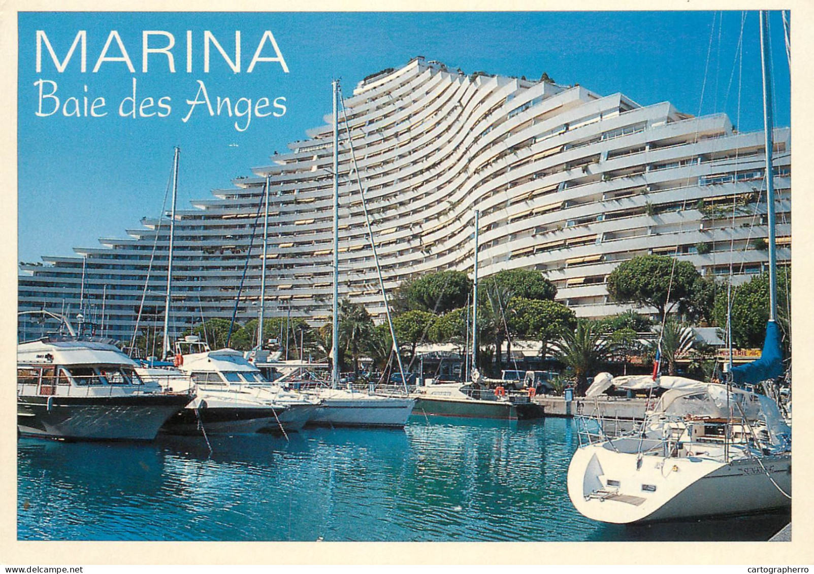 Navigation Sailing Vessels & Boats Themed Postcard Marina Baie Des Anges - Segelboote