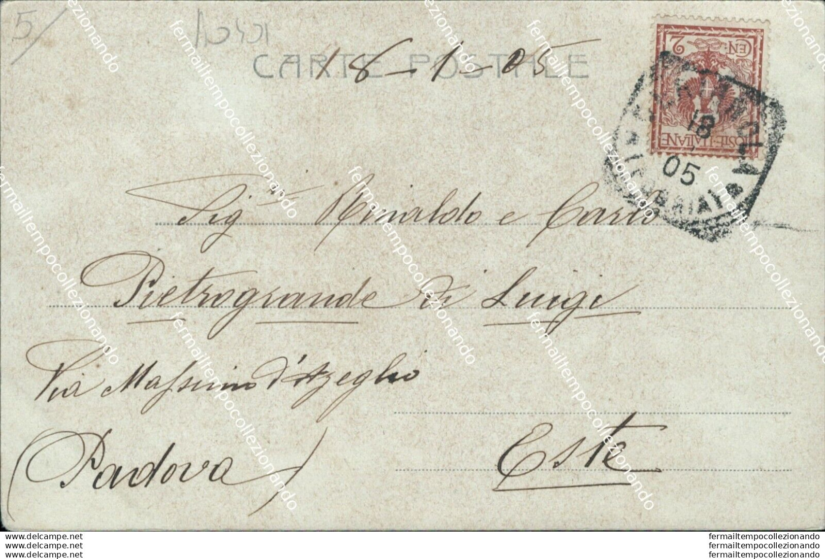 Bo401 Cartolina Napoli Citta' Venditore Di Cipolle 1905 - Frosinone