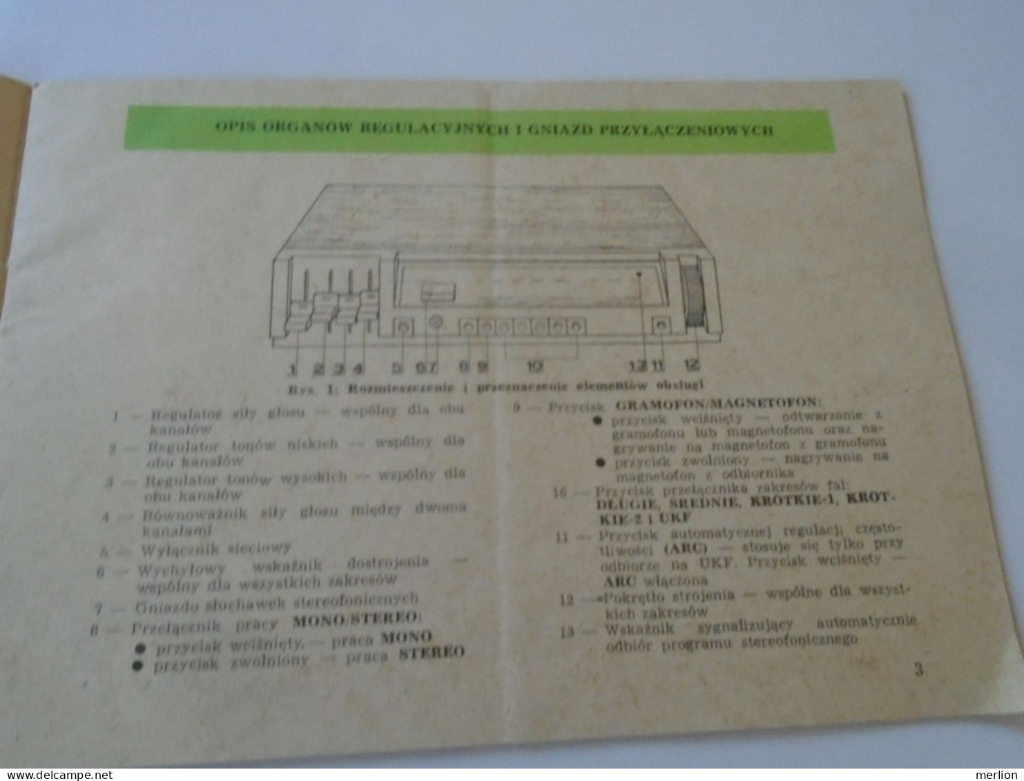 D202254    UNITRA DIORA  Amator Stereo Radio - Booklet  Polska Poland - Otros Planes