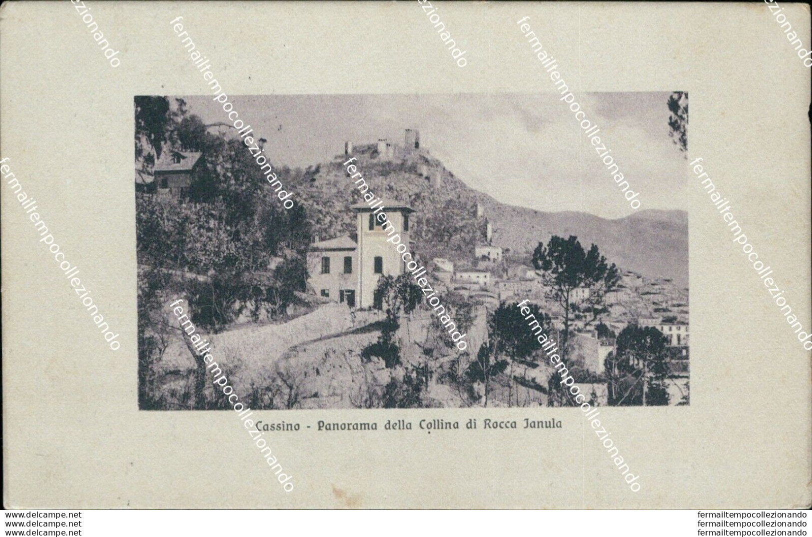 Be446 Cartolina Cassino Panorama Della Collina Di Rocca Janula 1916 Frosinone - Frosinone