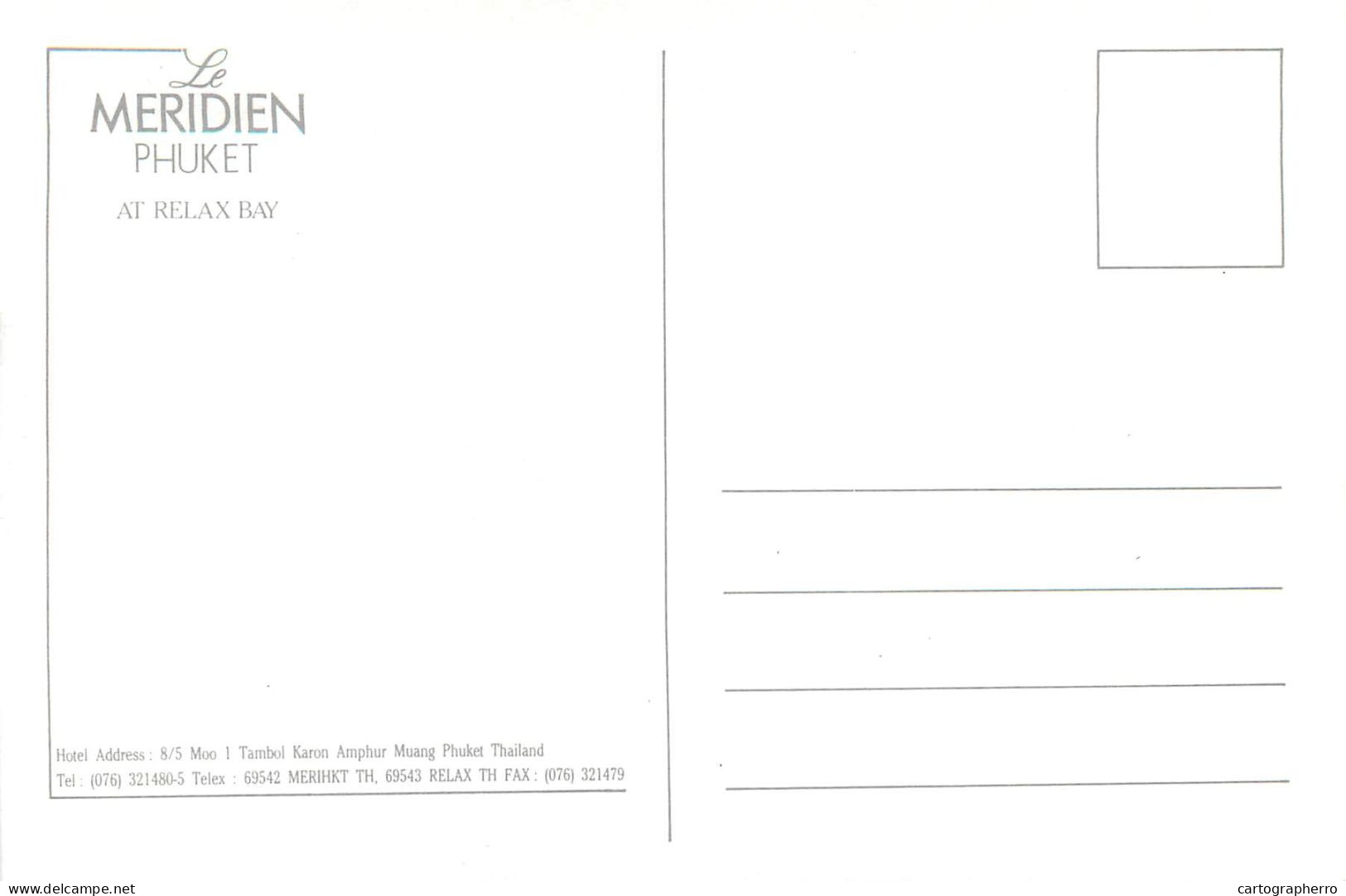 Navigation Sailing Vessels & Boats Themed Postcard Meridien Phuket - Voiliers