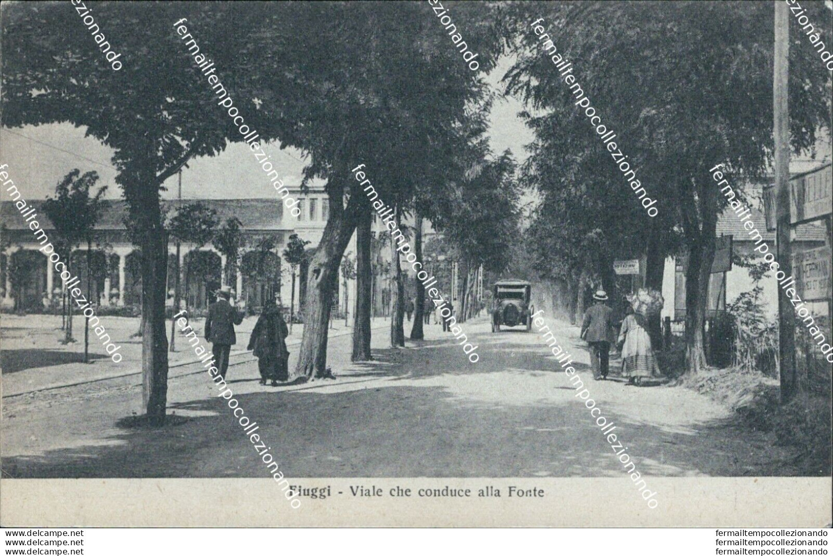 Be449 Cartolina Fiuggi Viale Che Conduce Alla Fonte 1929 Frosinone - Frosinone