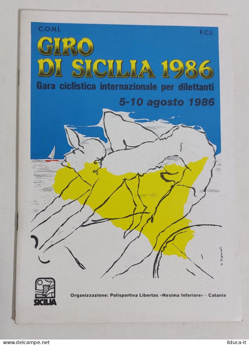 47857 Depliant Giro Di Sicilia 1986 - Gara Ciclistica Internazionale Dilettanti - Sport