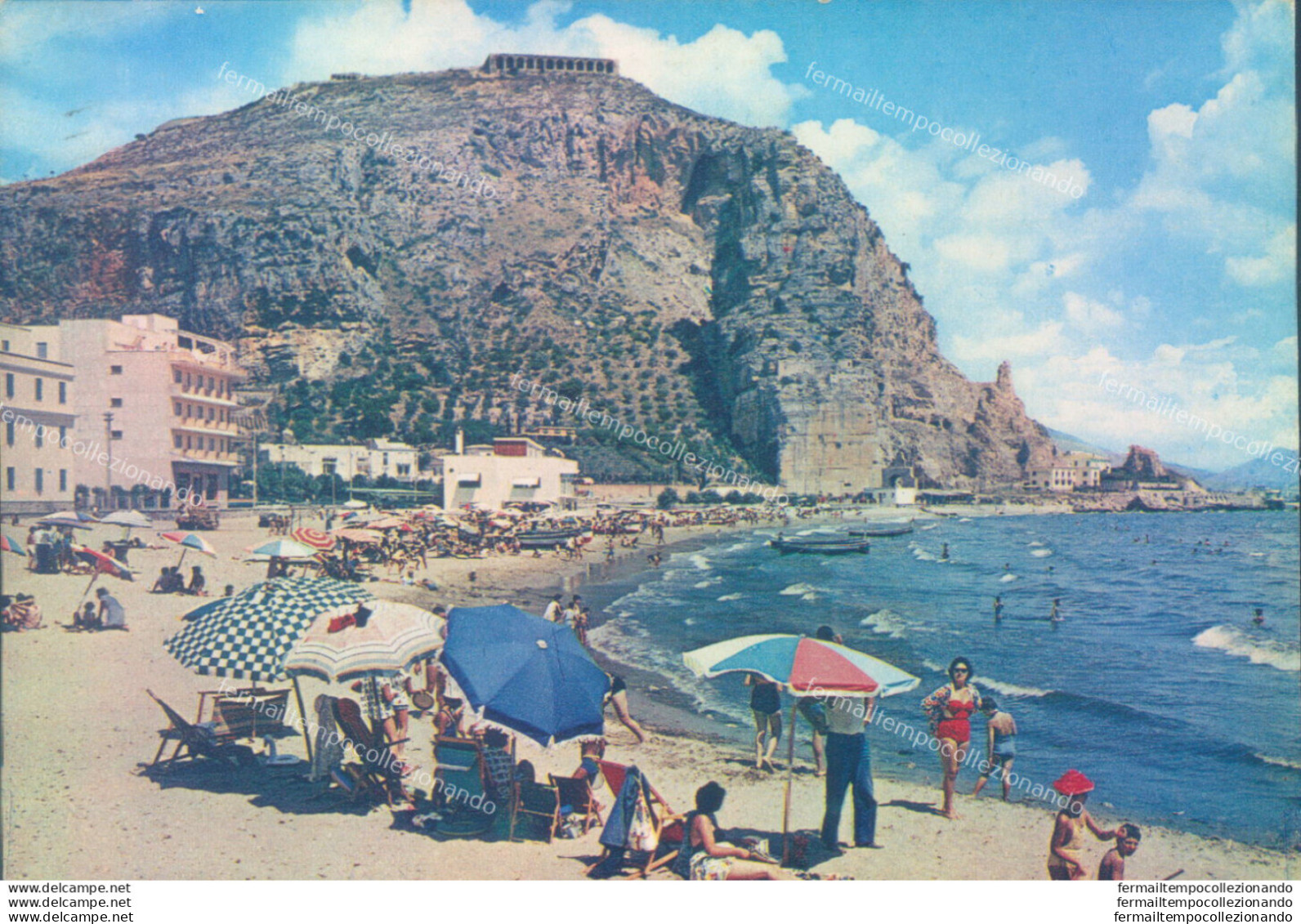 Ab608 Cartolina Terracina Spiaggia Di Levante E Monte Giove Prov Di Latina - Latina