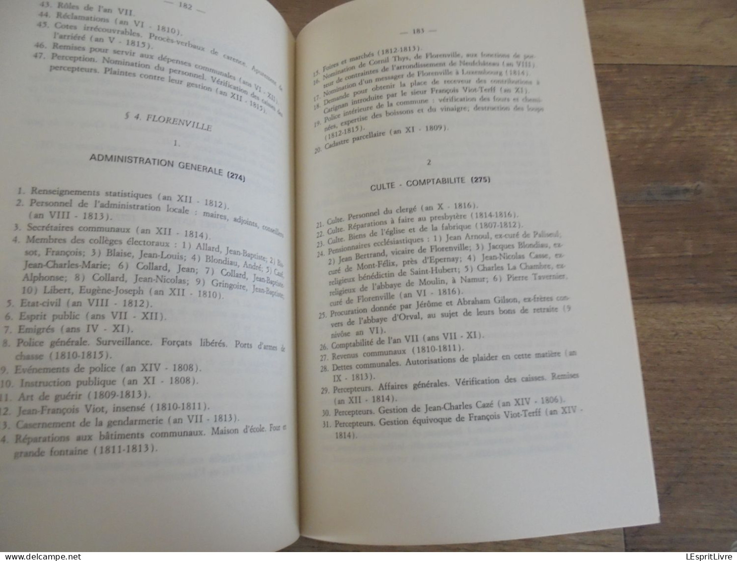 INVENTAIRE SES ARCHIVES Administration des Forêts Régionalisme Ardenne Gaume Semois Forêt Bois Virton Arlon Messancy