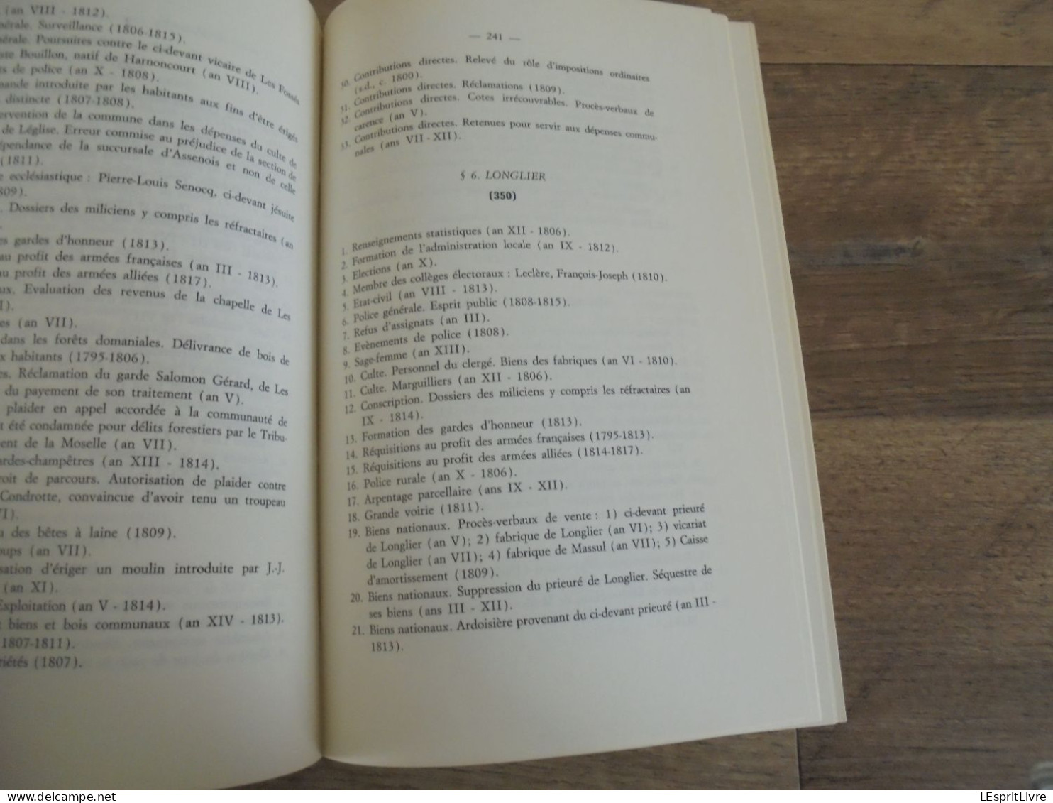 INVENTAIRE SES ARCHIVES Administration des Forêts Régionalisme Ardenne Gaume Semois Forêt Bois Virton Arlon Messancy