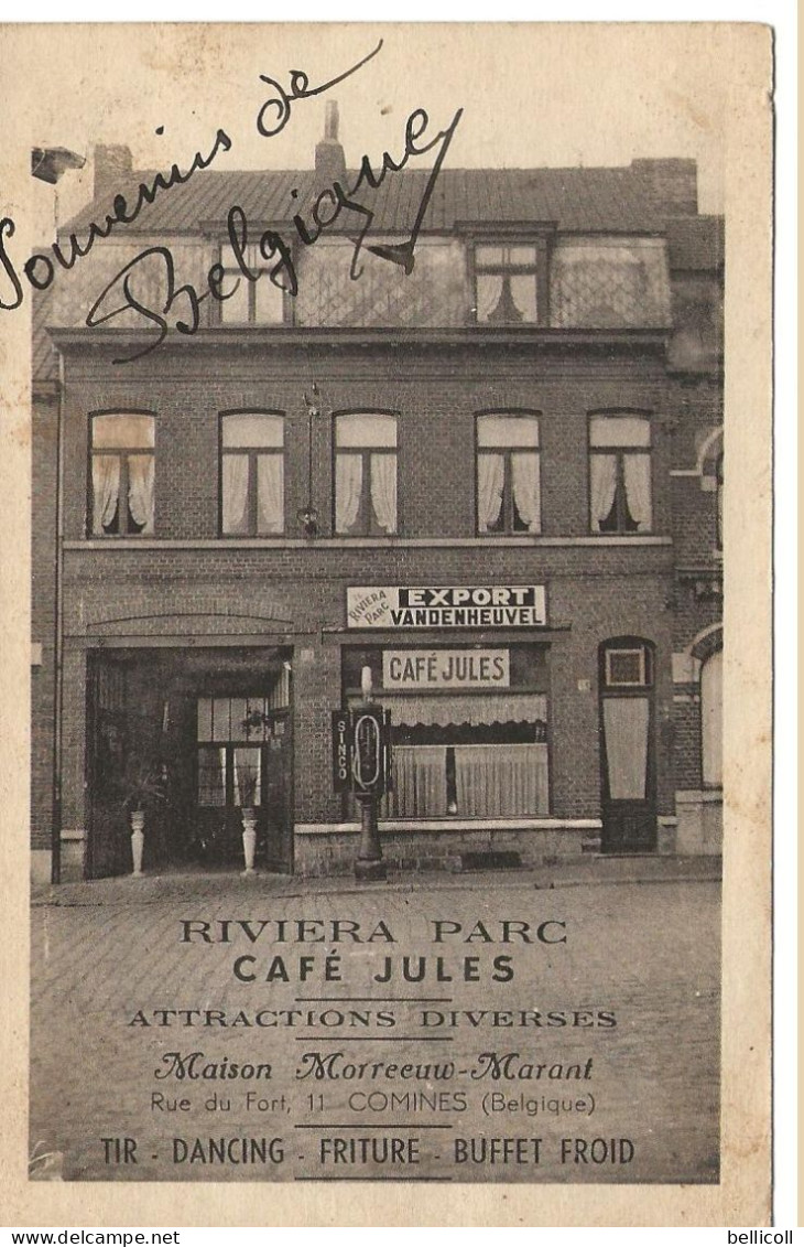 COMINES  -  Riviera Parc  -  Café Jules  -  Maison Morreeuw Marant  -  Tir  -   Dancing  -    Friture  -   Buffet Froid - Comines-Warneton - Komen-Waasten