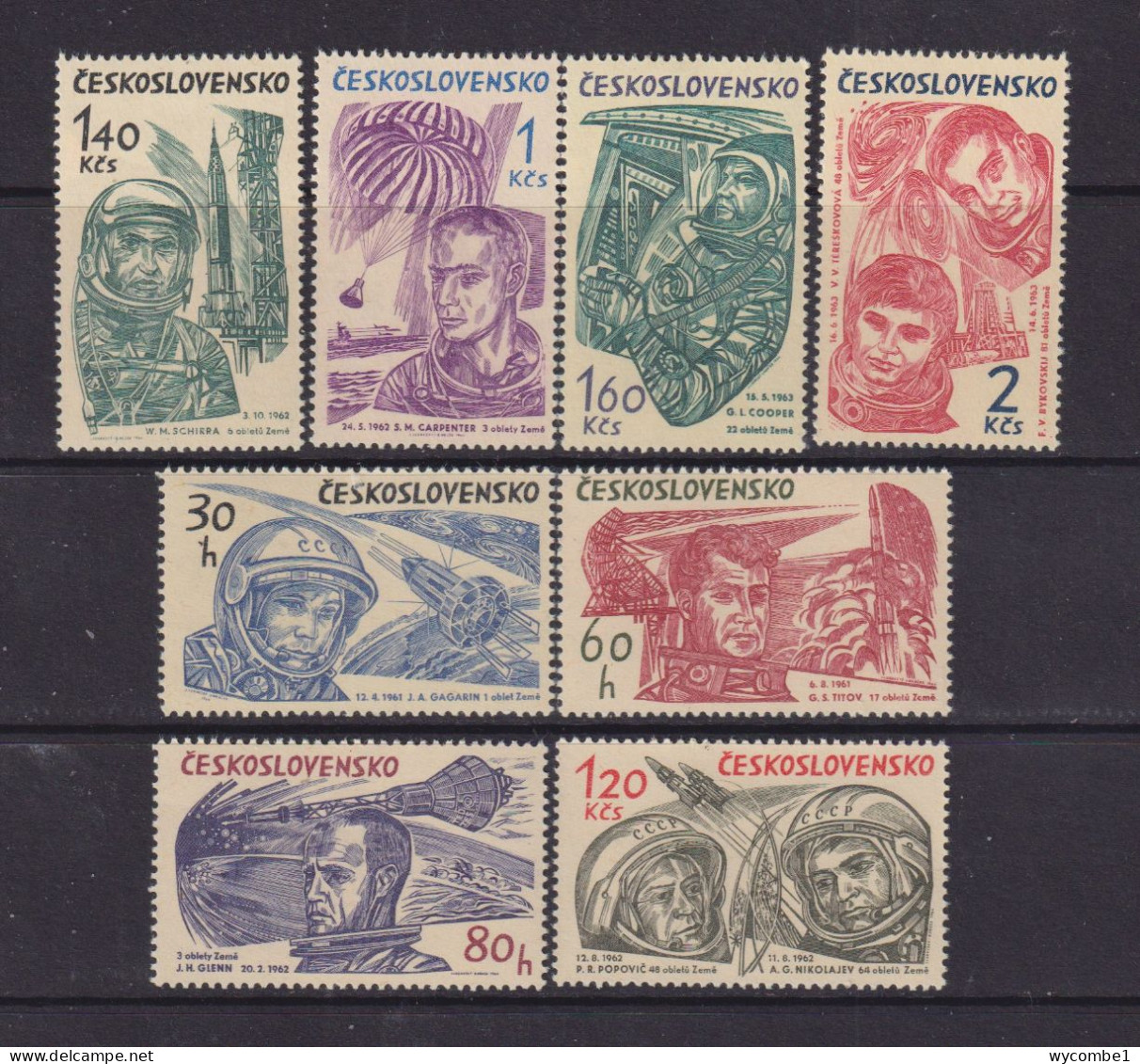 CZECHOSLOVAKIA  - 1964 Space Exploration Set Never Hinged Mint - Ongebruikt