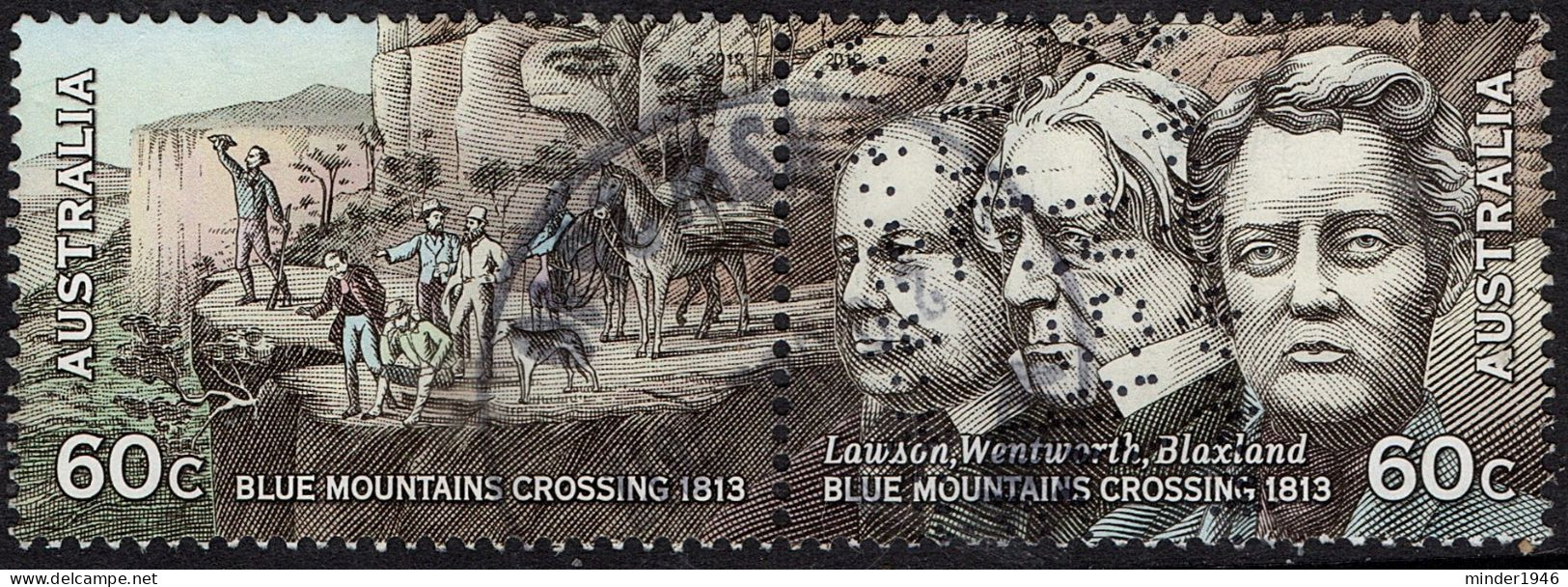 AUSTRALIA 2012 60c Multicoloured, Inland Explorers-Blue Mountains Crossing Joined Horizontal Pair FU - Used Stamps