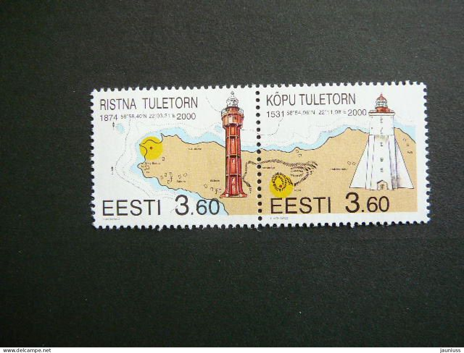 Lighthouse # Estonia Estonie Eesti 2000 MNH #Mi.365/6 Lighthouses - Estonie