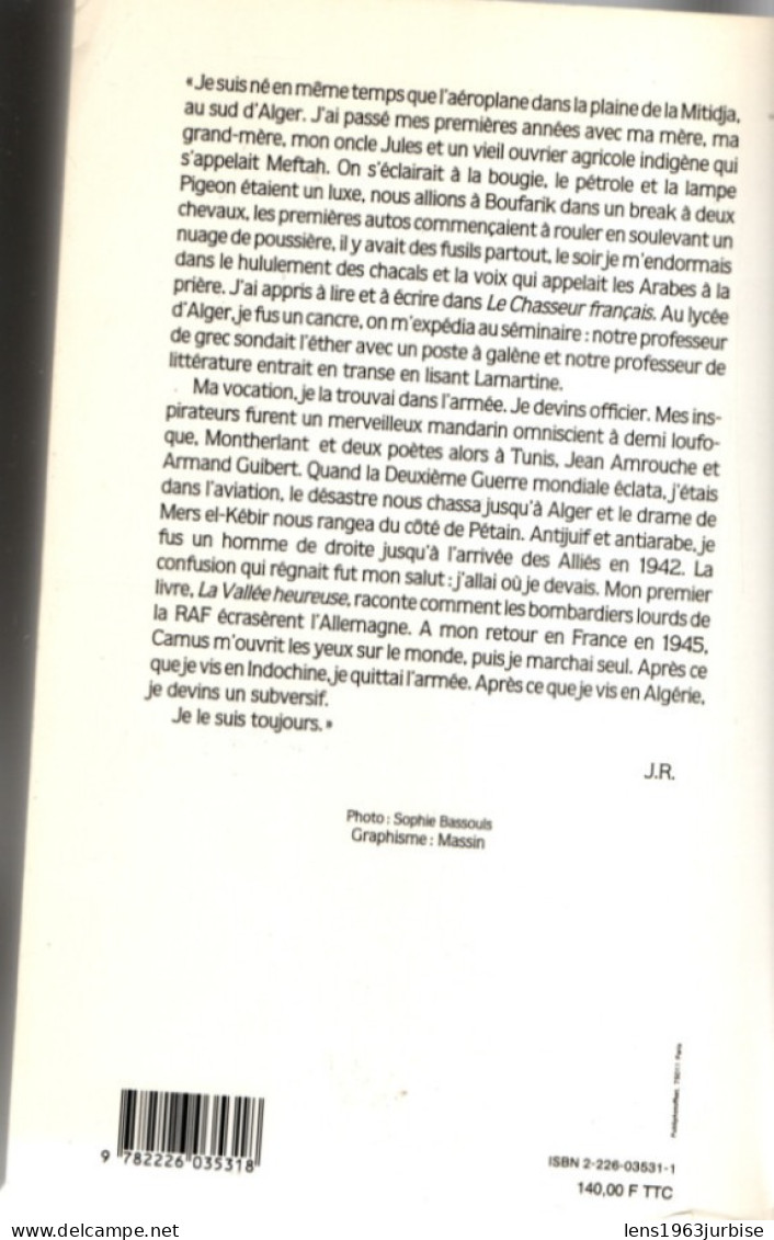 Jules Roy , Mémoires Barbares , Albin Michel , 1989 - Biografia