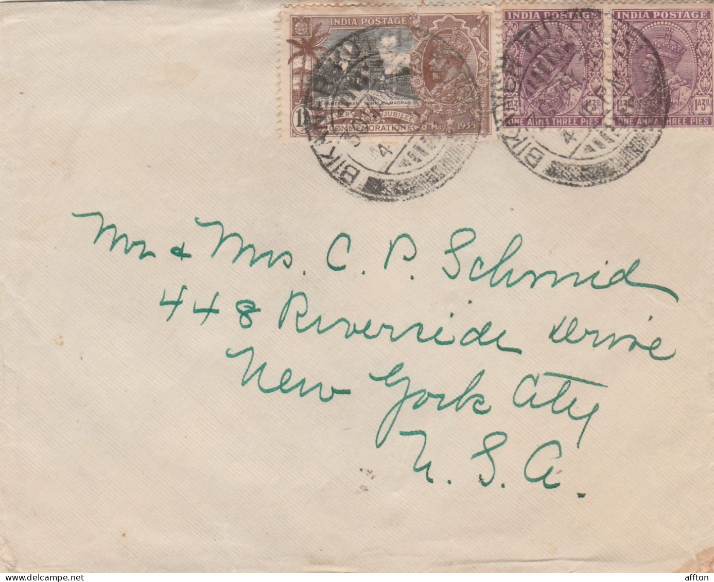 India Old Cover Mailed - 1911-35 Roi Georges V