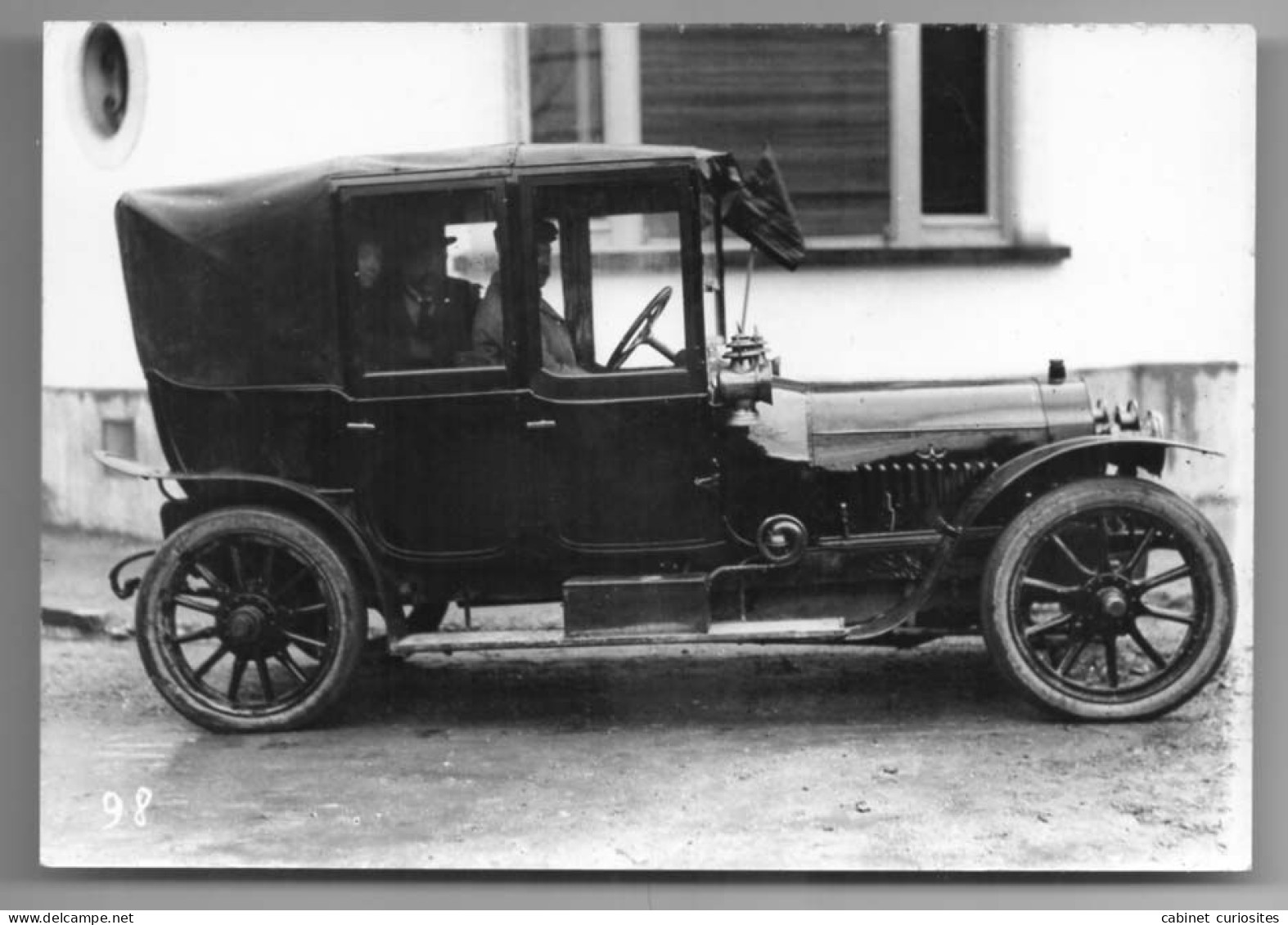 AUTOMOBILE ANCIENNE - Voiture à Capote - Beau Plan - Belle Photo - Animée - Edition La Belle Époque - Voitures De Tourisme