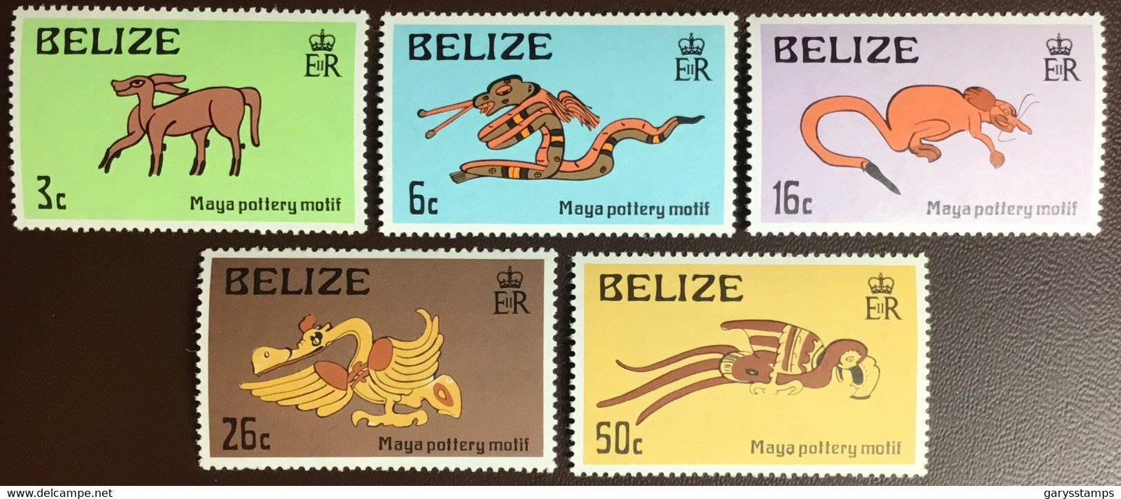 Belize 1974 Mayan Artefacts Birds Snakes Animals MNH - Belize (1973-...)