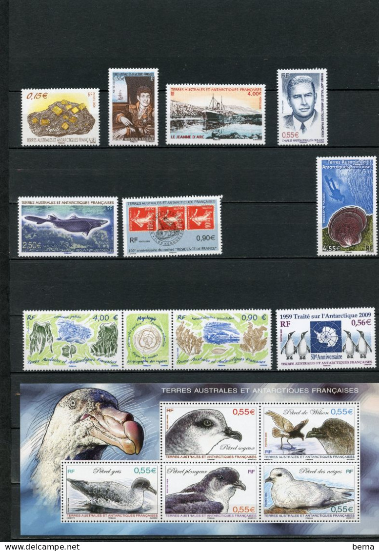 TAAF 2009 ANNEE 521/534+551 LUXE NEUF SANS CHARNIERE--SANS LE CARNET DU VOYAGE - Unused Stamps