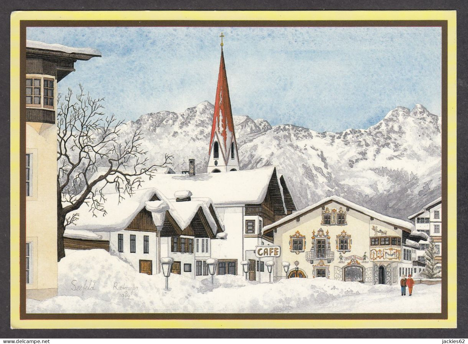 PR357/ René RIETMEYER, *Seefeld Mit «Tiroler Schmuckkastl» Und Karwendelgebirge* - Peintures & Tableaux