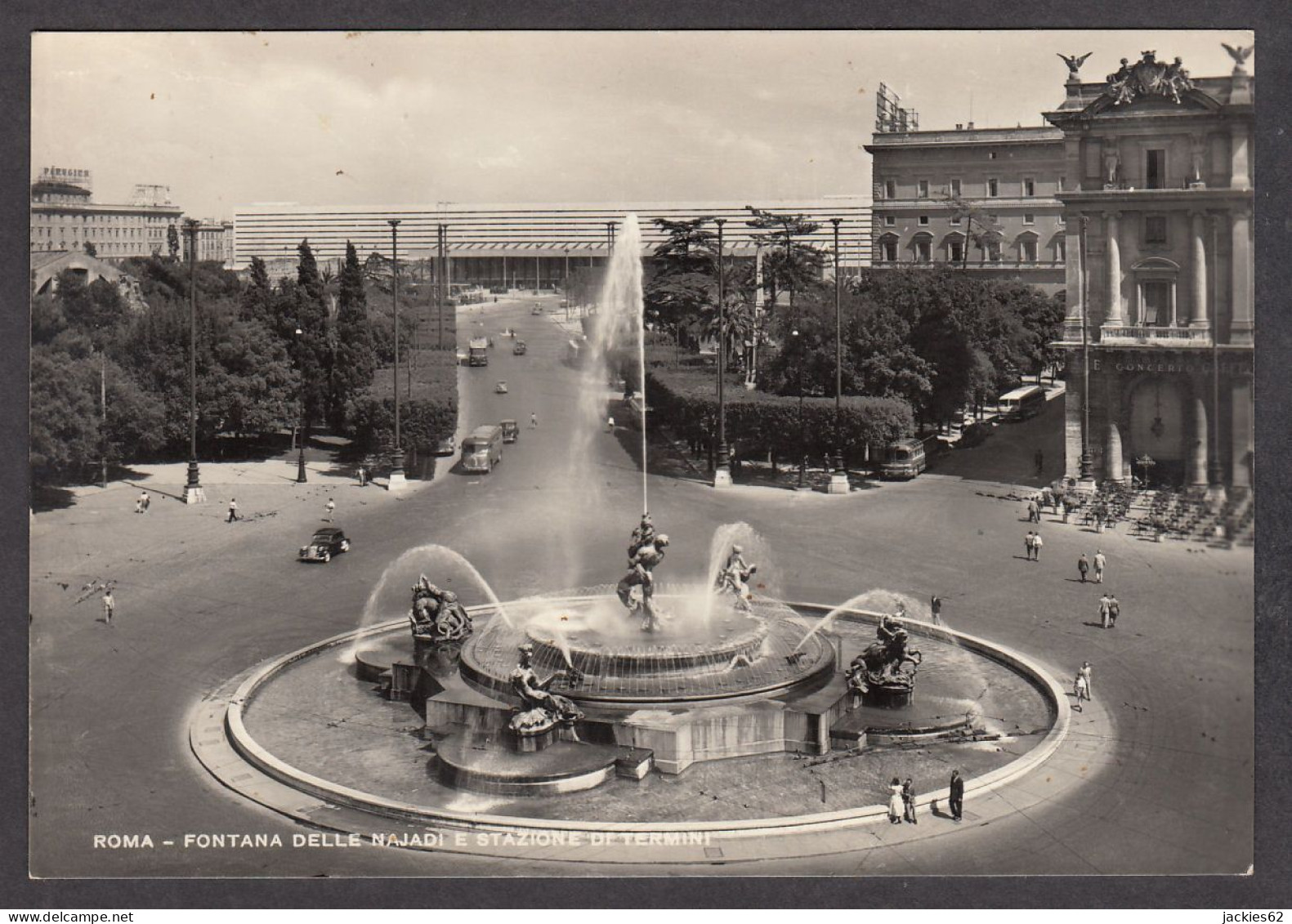 084750/ ROMA, Piazza Esedra, Fontana Delle Naiadi E Stazione Termini - Places