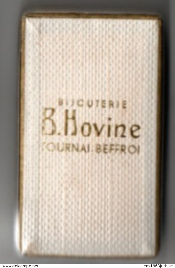 Boîte En Carton Vide Pour Bijoux ,Bijouterie  B . Hovine , Tournai - Beffroi - Altri & Non Classificati