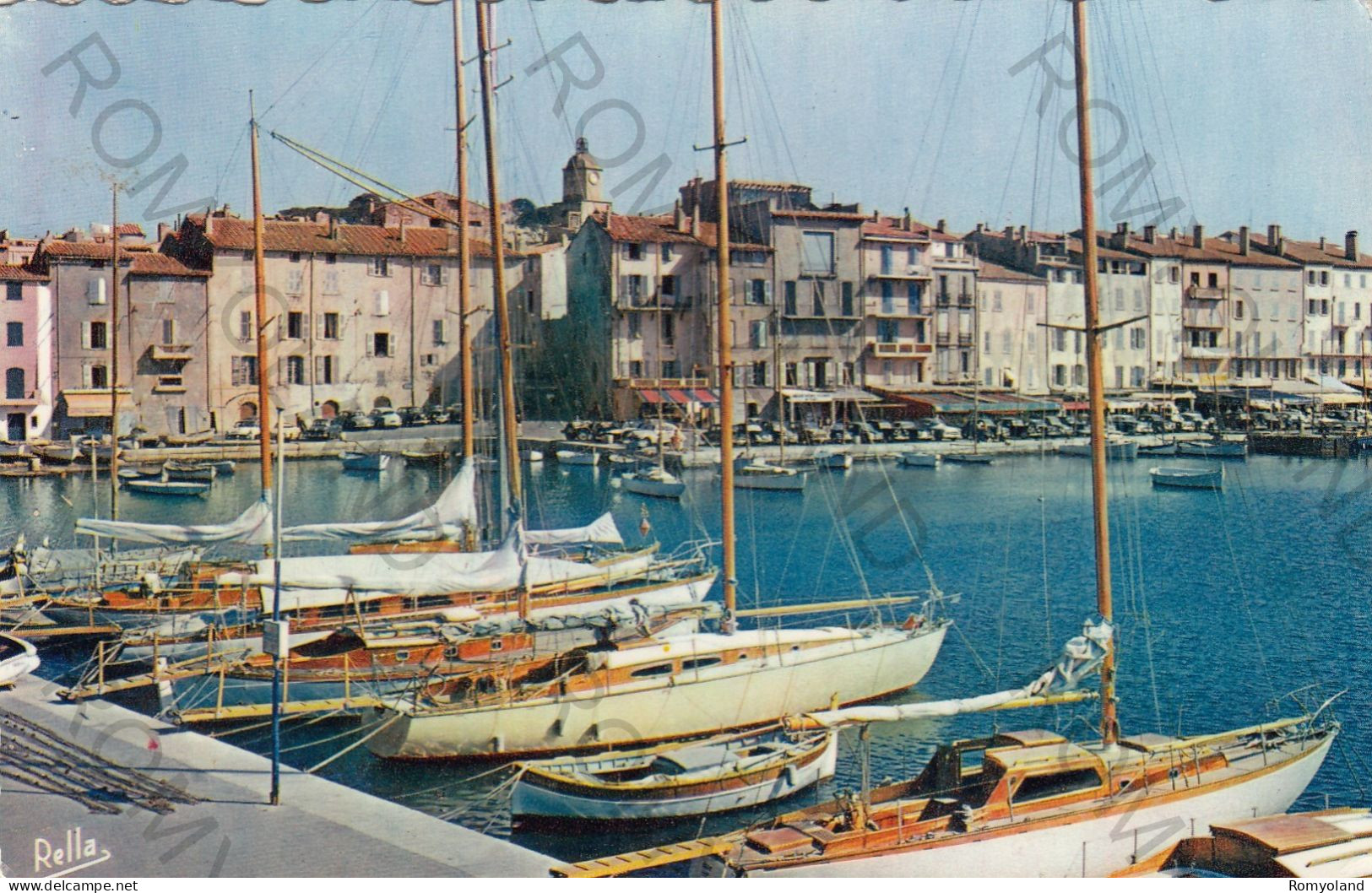 CARTOLINA  C9 SAINT-TROPEZ,VAR,FRANCIA-LA COTE DES MAURES-LE QUAI JEAN-JAURES VU DE LA JETEE-VIAGGIATA 1961 - Saint-Tropez