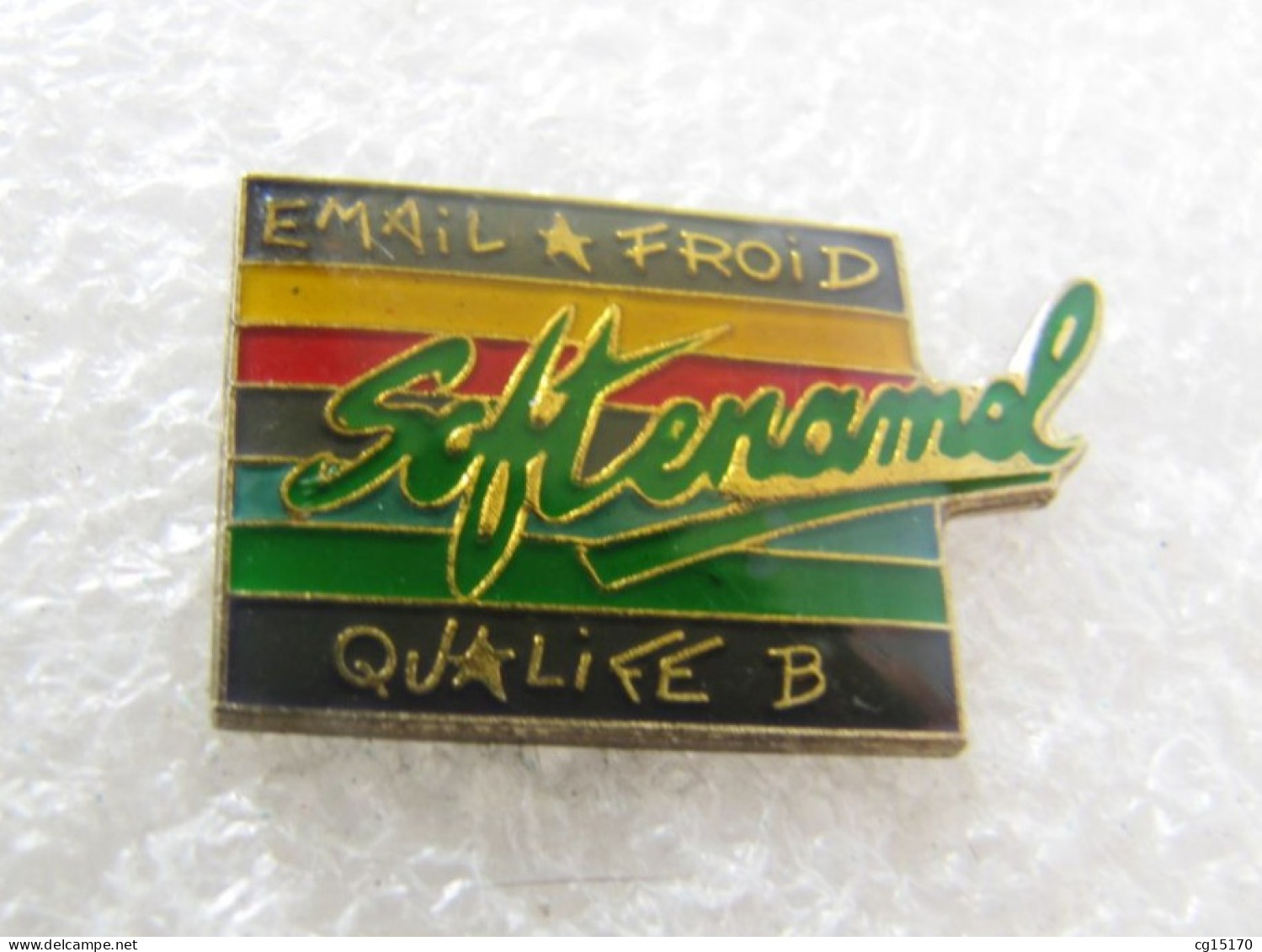 PIN'S     SOFT ENAMEL  QUALIFE B  EMAIL A FROID - Autres & Non Classés