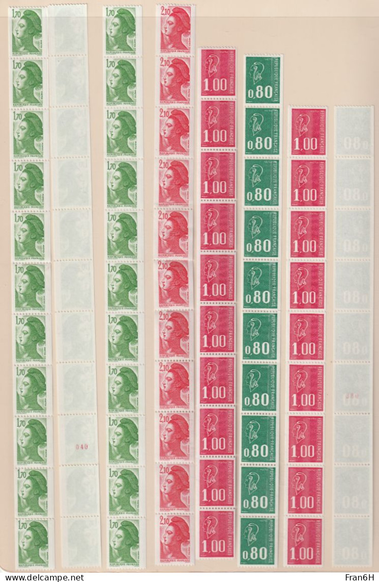 Lot De 23 Roulettes - Neufs ** - MNH - Coil Stamps