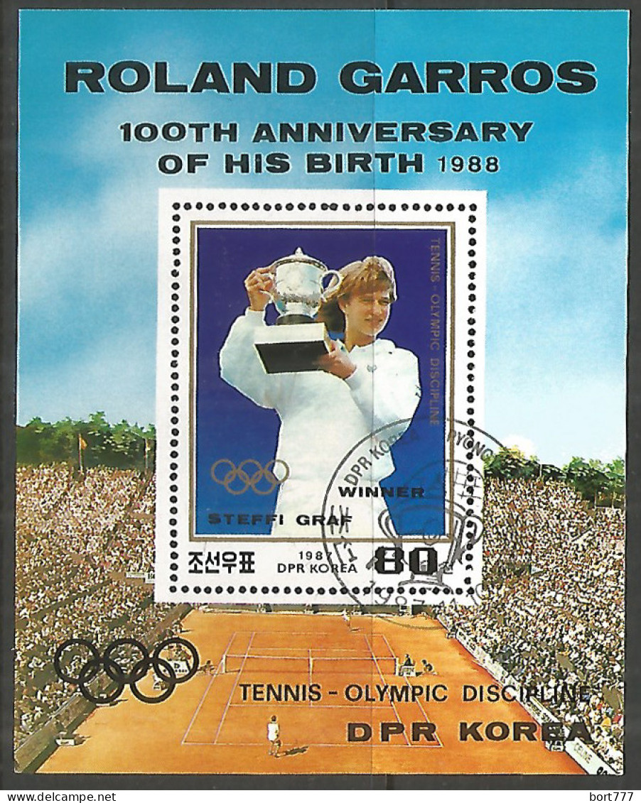 Korea 1987 Used Block  Steffi Graf  - Korea, North